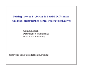 Solving Inverse Problems in Partial Differential