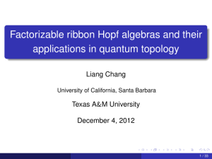 Factorizable ribbon Hopf algebras and their applications in quantum topology Liang Chang