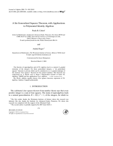 A Six Generalized Squares Theorem, with Applications to Polynomial Identity Algebras ´