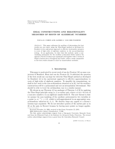 IDEAL CONSTRUCTIONS AND IRRATIONALITY MEASURES OF ROOTS OF ALGEBRAIC NUMBERS