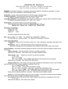 CHEMISTRY 108 – Help Sheet #3 (Resource page)