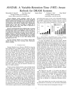 AVATAR: A Variable-Retention-Time (VRT) Aware Refresh for DRAM Systems