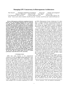 Managing GPU Concurrency in Heterogeneous Architectures