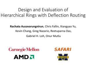 Design and Evaluation of Hierarchical Rings with Deflection Routing Rachata Ausavarungnirun