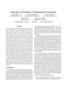 Improving Cache Performance by Exploiting Read-Write Disparity