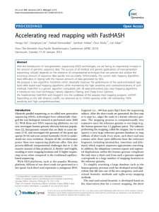Accelerating read mapping with FastHASH Open Access