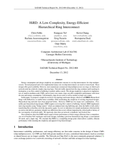 HiRD: A Low-Complexity, Energy-Efficient Hierarchical Ring Interconnect