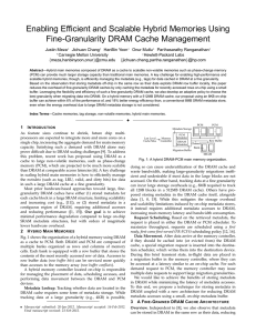 Enabling Efficient and Scalable Hybrid Memories Using Fine-Granularity DRAM Cache Management