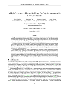 A High-Performance Hierarchical Ring On-Chip Interconnect with Low-Cost Routers