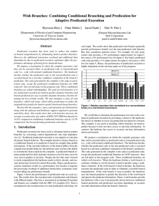 Wish Branches: Combining Conditional Branching and Predication for Adaptive Predicated Execution