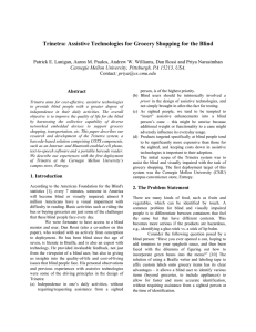 Trinetra: Assistive Technologies for Grocery Shopping for the Blind