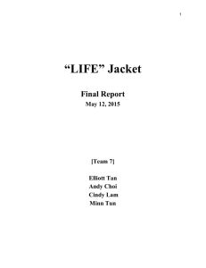 “LIFE” Jacket    Final Report  May 12, 2015 