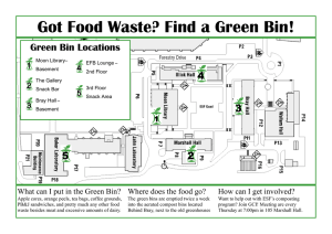 Got Food Waste? Find a Green Bin! Green Bin Locations 4 3