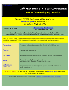 20 NEW YORK STATE GIS CONFERENCE GIS -- Connecting By Location