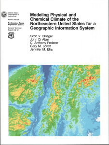 Modeling Physical and Chemical Climate of the Geographic Information System