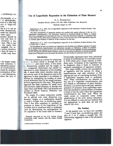 Use  of  Logarithmic  Regression  in ... photography or  (t) ~  of  photography;