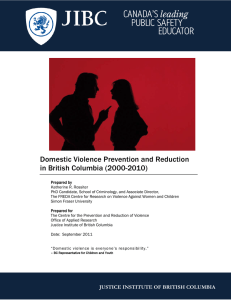 Domestic Violence Prevention and Reduction in British Columbia (2000-2010)