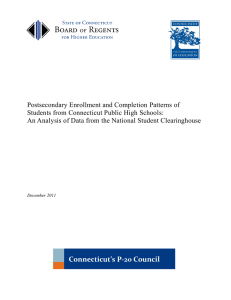 Postsecondary Enrollment and Completion Patterns of