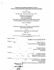 IN FLUX CONCENTRATING PERMANENT MAGNET MOTORS Submitted to the Department of