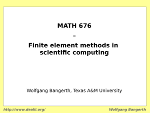 MATH 676 – Finite element methods in scientific computing