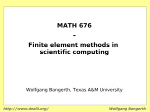 MATH 676 – Finite element methods in scientific computing