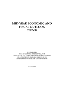MID-YEAR ECONOMIC AND FISCAL OUTLOOK 2007-08
