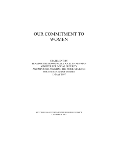 OUR COMMITMENT TO WOMEN