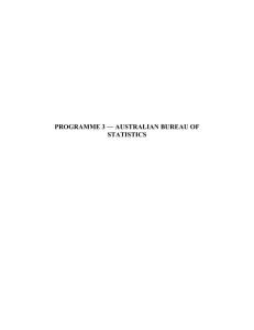 PROGRAMME 3 — AUSTRALIAN BUREAU OF STATISTICS