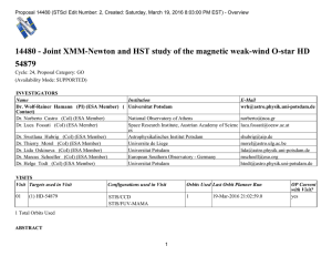 14480 - Joint XMM-Newton and HST study of the magnetic... 54879