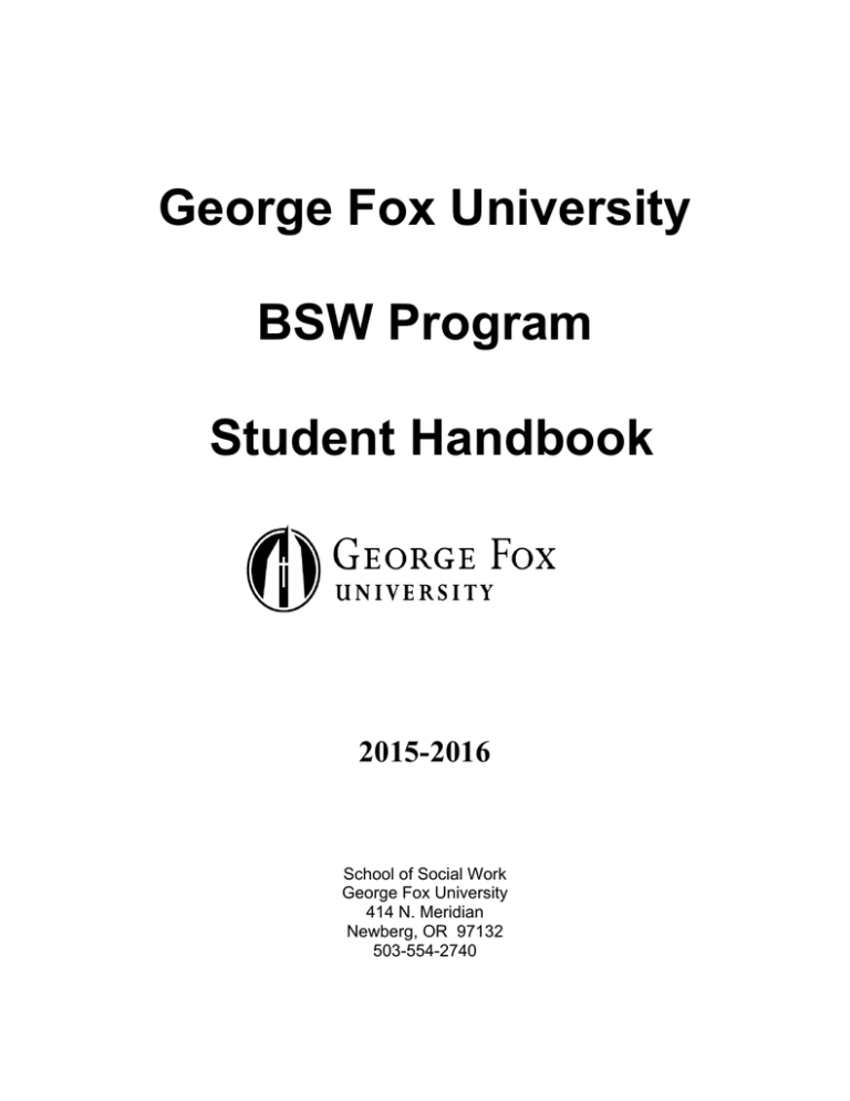 Fox University BSW Program Student Handbook