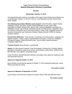 Upper Grand District School Board Special Education Advisory Committee