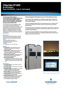 Custom-designed AC UPS systems to secure critical industrial processes