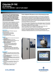 Custom-designed AC UPS systems to secure critical industrial processes