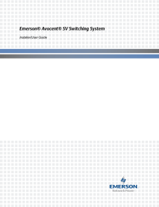 Emerson® Avocent® SV Switching System Installer/User Guide