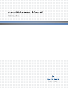 Avocent® Matrix Manager Software API Technical Bulletin