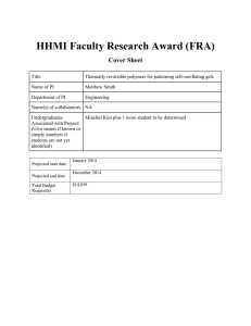 HHMI Faculty Research Award (FRA) Cover Sheet