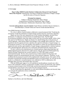 Li, Brown, Bekmetjev HHMI Research Grant Proposal, February 14, 2013 ... 1 1. Cover page