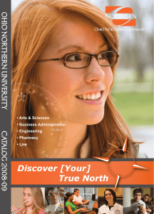 Discover [Your] True North OHIO NOR THERN UNIVER