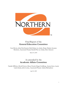 Final Report of the General Education Committee
