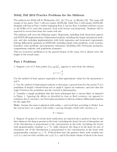M442, Fall 2013 Practice Problems for the Midterm