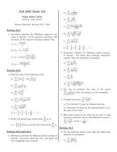 Fall 2005 Math 152 Section 10.1