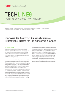 TECH LINE9 Improving the Quality of Building Materials –