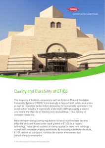 Quality and Durability of ETICS