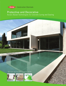 Protective and Decorative Acrylic-Based Technologies for Concrete Curing and Sealing