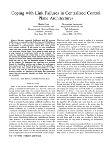 Coping with Link Failures in Centralized Control Plane Architectures