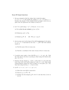 Exam III Sample Questions x + y