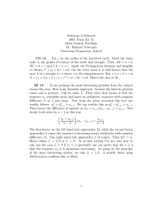 Solutions of Selected 2001 Texas A&amp; M Math Contest Problems Dr. Richard Newcomb
