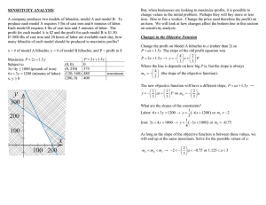 SENSITIVITY ANALYSIS