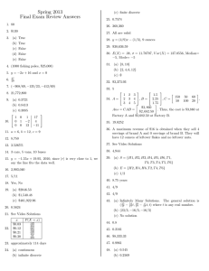 Spring 2013 Final Exam Review Answers