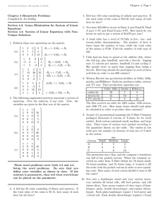 Chapter 4, Page 1 Chapter 4 Homework Problems Compiled by Joe Kahlig